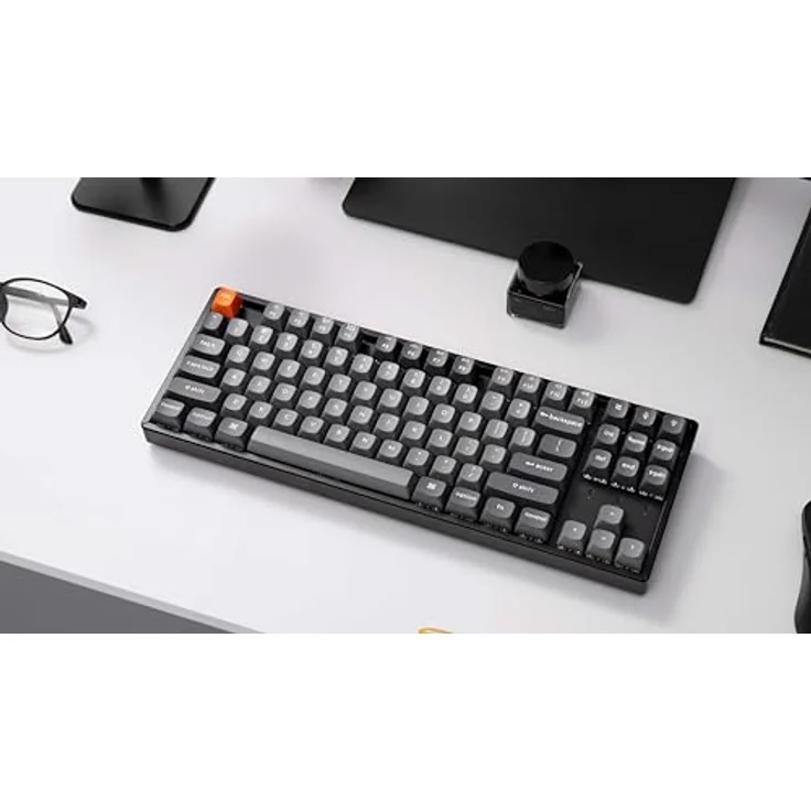Keychron K8 Max Custom Wireless Mechanische Tastatur 2.4 GHz/Bluetooth/USB-C, Hot-swap, RGB, Aluminiumrahmen, QMK/VIA Programmierbare Makros, PBT Keycaps, für Mac Windows, Super Red Switch, QWERTY US, Aluminium – Bild 5
