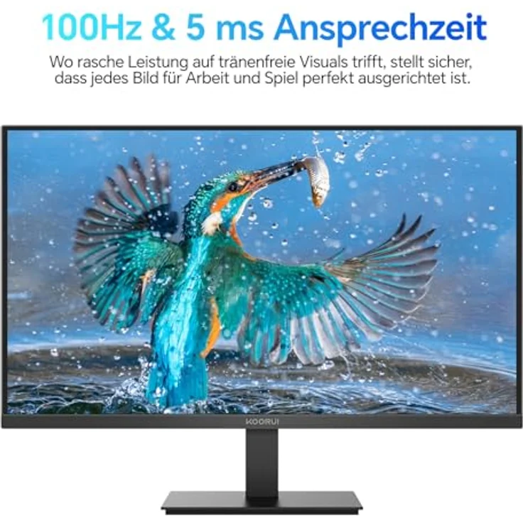 KOORUI E2412F 24 Zoll FHD Monitor, 1920 x 1080, 100Hz, HDMI 1.4, augenschonend, neigbar, VESA 100 x 100mm – Bild 2