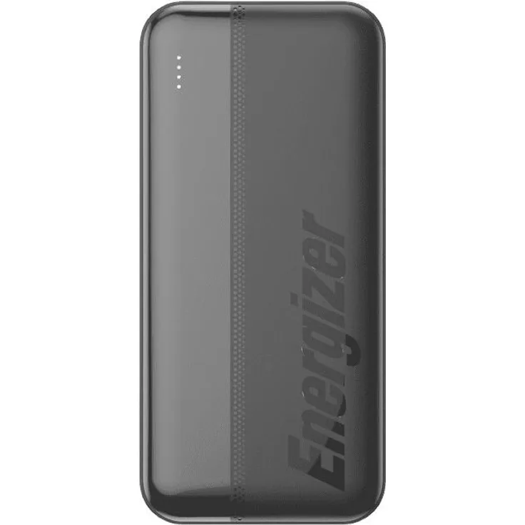 Energizer UE10050CC, 10000mAh Lithium-Polymer Powerbank mit 15W Schnellladung, Schwarz, 3 Anschlüsse (2x USB-C, 1x USB-A) und LED-Anzeige