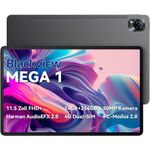 Blackview Mega1(12+256) Tablet (11.5", 256 GB, 4G LTE, 2.4K 120 Hz Display, 50MP Kamera, Unterstützt PC-Modus, mit Hülle)