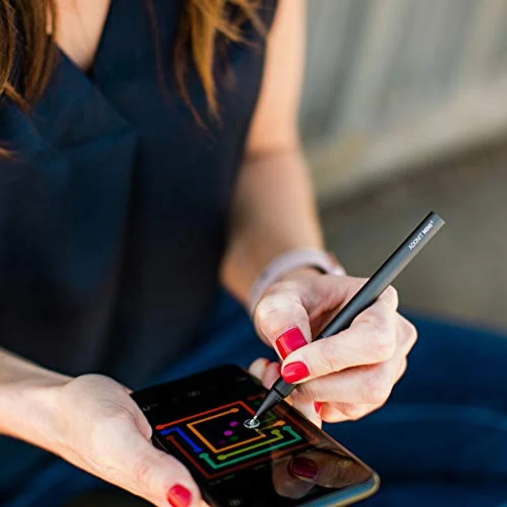 Adonit Mini 4 Stylus für Apple iPhone-iPad-Android-Windows Geräte - dunkelgrau [Aluminium Gehäuse I Druckempfindliche Spitze I Trageclip] - ADM4DG – Bild 2