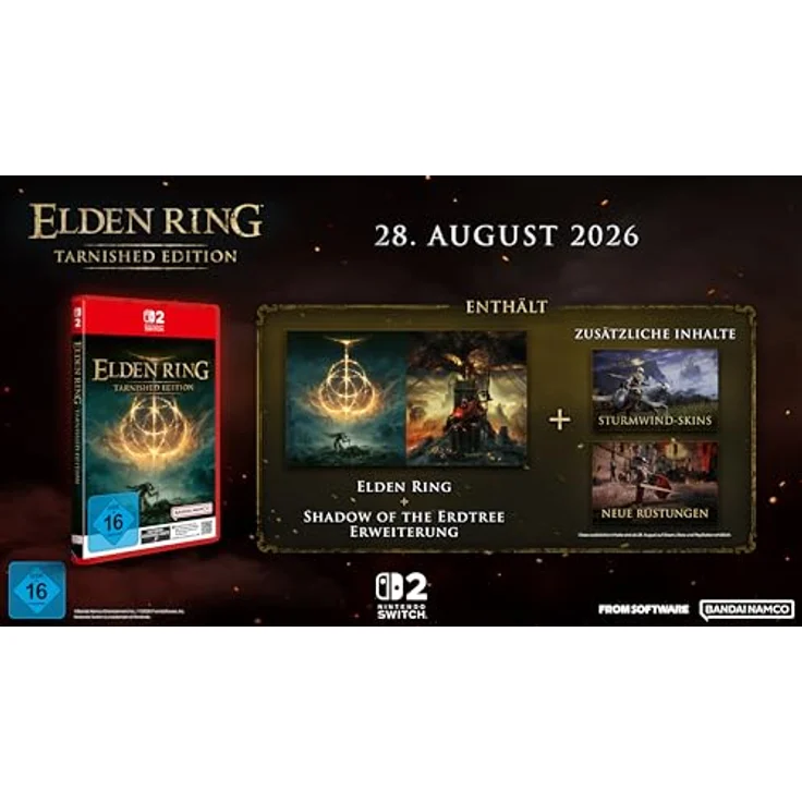 BANDAI Elden Ring Tarnished Edition, Action-RPG für Nintendo Switch 2 mit "Shadow of the Erdtree" Erweiterung und neuen Startklassen – Bild 2