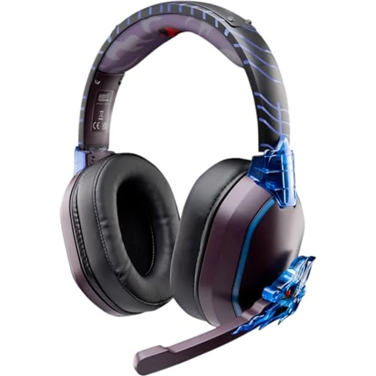 Lexip TSXLXHS0003 Kopfhörer & Headset Verkabelt & Kabellos Kopfband Gaming Bluetooth Schwarz, Violett – Bild 1