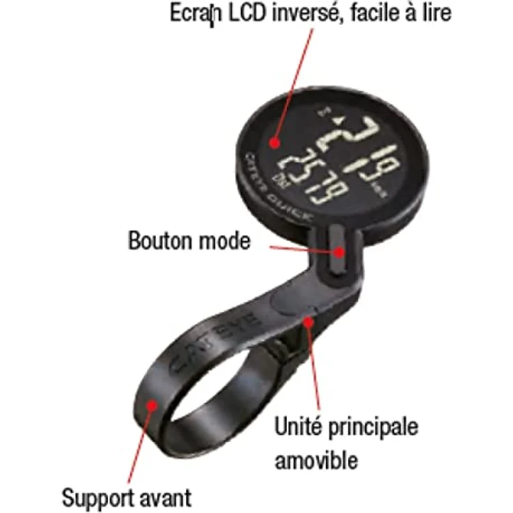 Cateye COMPUTADORA Quick Pedometer Schwarz Einheitsgröße – Bild 2