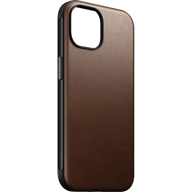 NOMAD Modern Leather Case | für iPhone 15 | Schutzhülle aus Polycarbonat und hochwertigem Echtleder | MagSafe-kompatibel | Brown – Bild 4