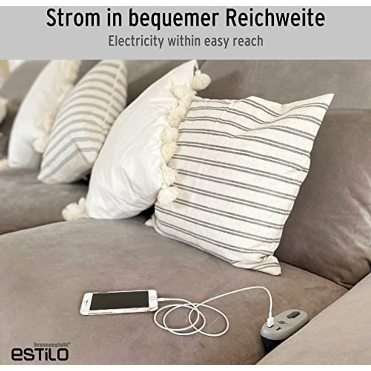 Brennenstuhl 1150290 Tischsteckdose 1 Stück Anthrazit, Grau Flachstecker 1St. – Bild 4
