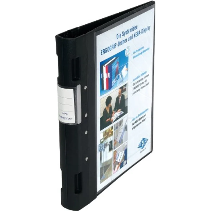 WEDO Aktenordner ERGOGRIP, A4 Format, 4 Ring Mechanik, schwarz – Bild 2