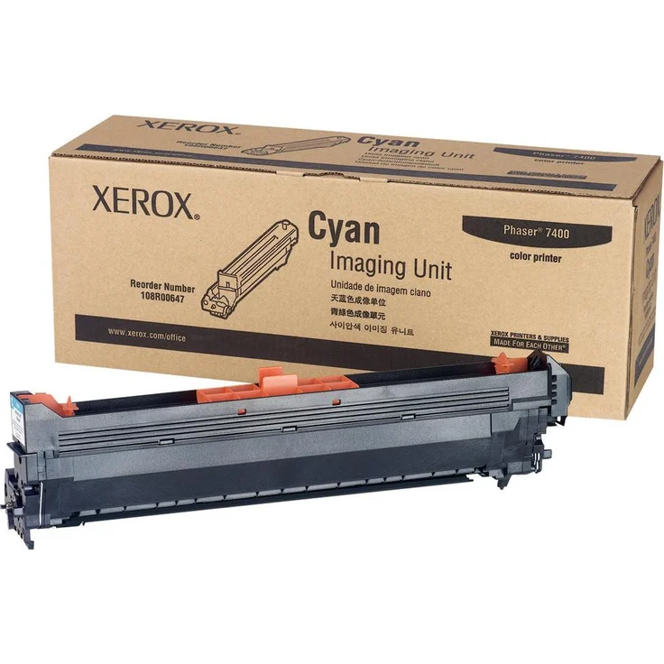 Xerox Bildtrommel, Toner in Cyan, Originalnummer 108R00647, für Phaser 7400-Serie, Ergiebigkeit bis 30.000 Seiten, einfache Installation