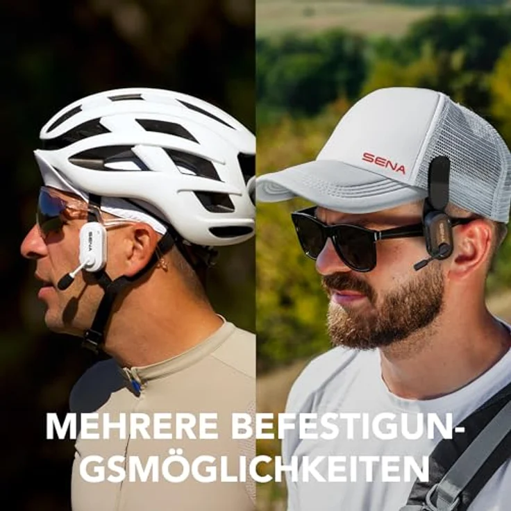 Sena Bike Bikom 20 Intercom, Bluetooth Intercom-System mit Haifischflossenantenne, Silber, One Size – Bild 4