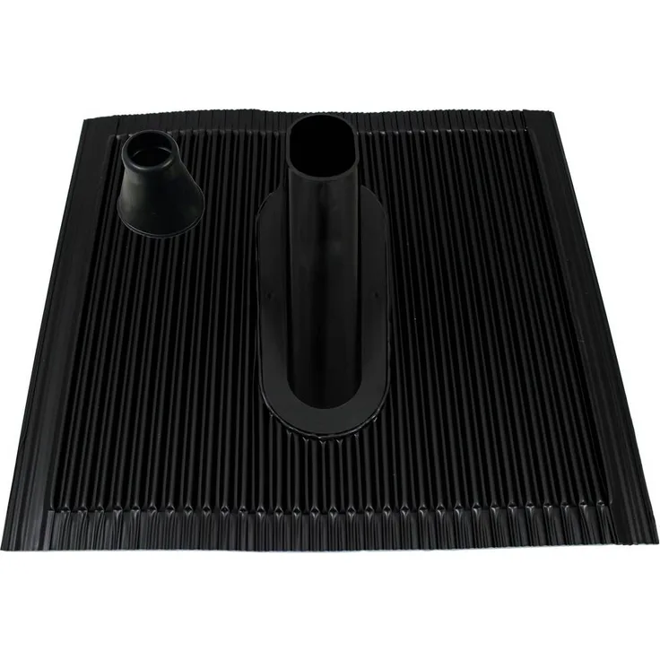 Televes SPAZ48S Montageset, für Masten mit 48mm Durchmesser, Alublechziegel schwarz und Dichtungsmanschette