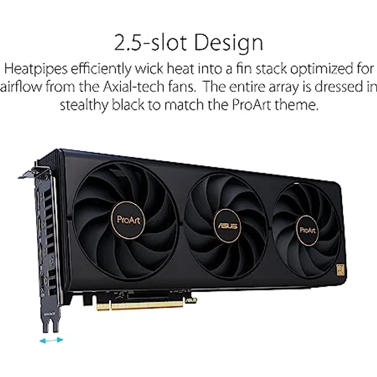 ASUS ProArt GeForce RTX 4080 OC Edition 16GB GDDR6X Gaming Grafikkarte (NVIDIA GeForce RTX4080, DLSS 3, PCIe 4.0, 1x HDMI 2.1a, 3X DisplayPort 1.4a, PROART-RTX4080-O16G) – Bild 3