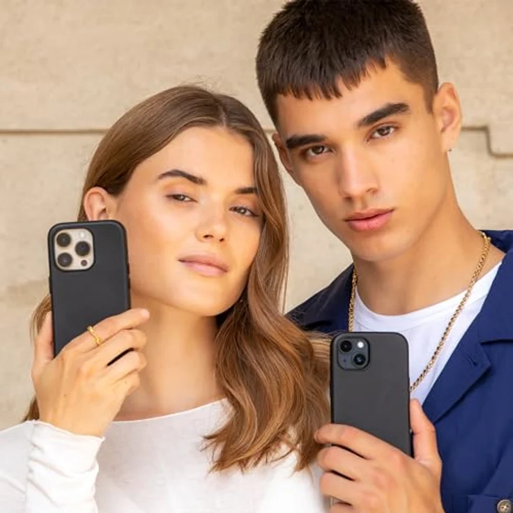 dbramante1928 Roskilde MagSafe iPhone 15 Pro aus recycelten Materialien, Vollnarbenleder, Mikrofaserfutter, 1,2/4ft Stoßschutz, MagSafe-Magnet, schwarz – Bild 5