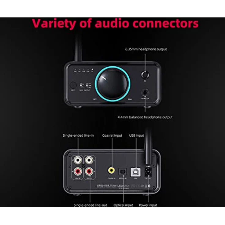 FiiO K7 BT, USB-DAC und Kopfhörerverstärker mit THX AAA 788+, Bluetooth und Gain-Schalter, Schwarz – Bild 11