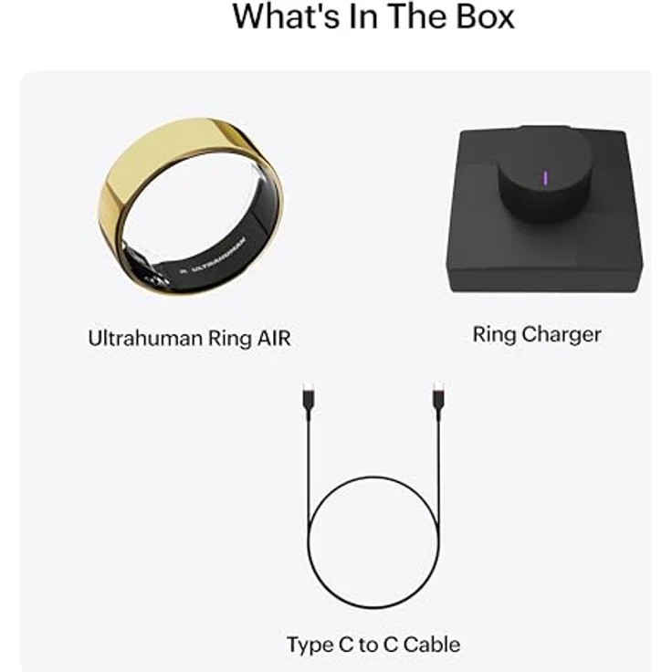 Ultrahuman Ring Air (8, Bionic Gold), Smart Ring mit Schlafindex, Temperaturverfolgung und Bewegungsindex, Gold – Bild 8