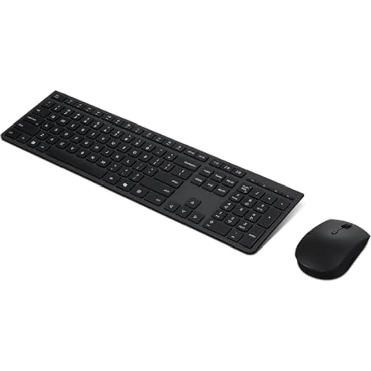 Lenovo Professional Wireless Rechargeable Combo Keyboard and Mouse, Deutsche Tastatur mit Scheren-Schaltern, grau, umweltfreundlich – Bild 4