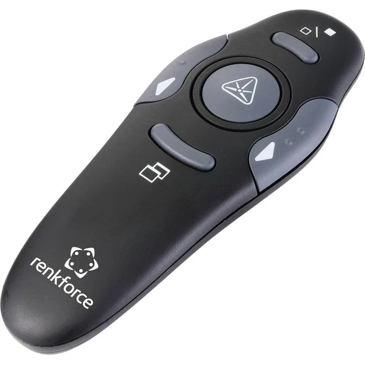 Renkforce RF-PLP-202, Kabelloser Presenter mit Laserpointer, leichtes Design, inklusive AAA-Batterie