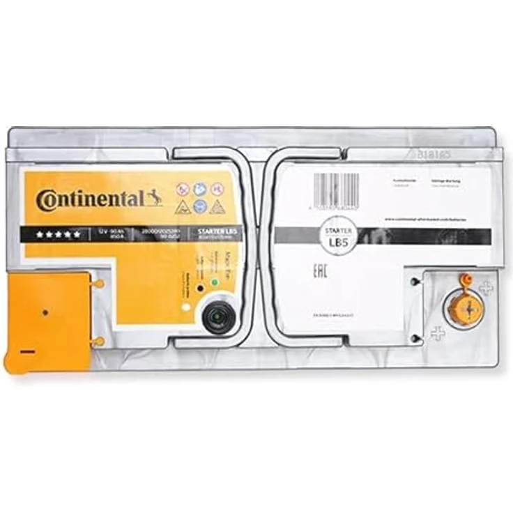 Continental Starterbatterie 90Ah 850A 12V L5, Blei-Kalzium-Batterie mit hoher Kälteprüfstromleistung – Bild 2