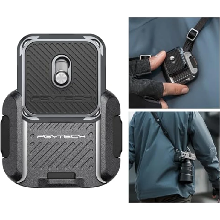 PGYTECH Schultergurt Schnellspannklemme, Kamera Zubehör mit Dual Locking System und SnapLock, Hammerton Paint, bis zu 30 kg Tragkraft – Bild 2