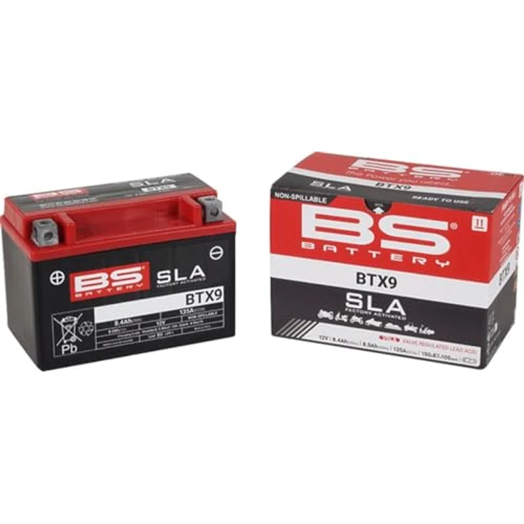 BS Battery SLA Wartungsfreie Batterie BTX9, werkseitig aktiviert, 12V, 8,4Ah, vibrationsfest, auslaufsicher – Bild 3