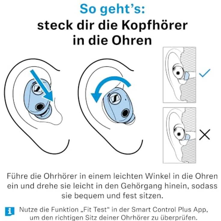SENNHEISER Momentum True Wireless 5, In-ear Kopfhörer mit Geräuschunterdrückung, 40 Stunden Akkulaufzeit, Bluetooth Denim – Bild 10