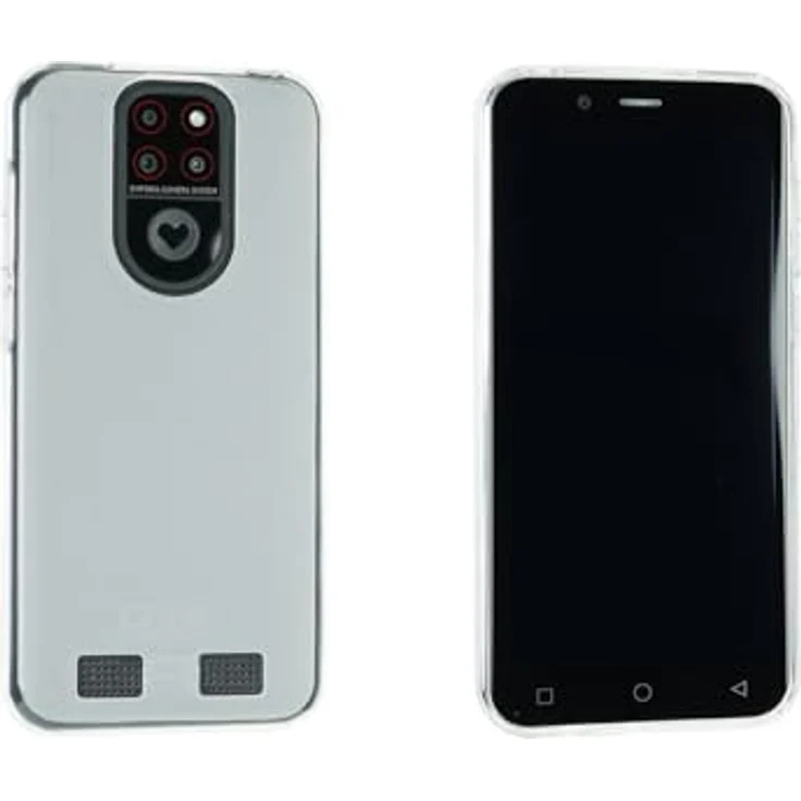 caseroxx Handy Cover für PEAQ PSP 500, TPU-Hülle, flexibel & stoßfest, weiß-transparent – Bild 1