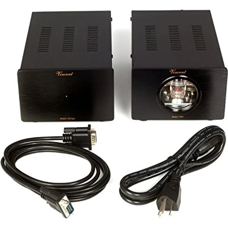 Vincent »PHO-701« Vorverstärker (High-End Hifi Röhren-Phono-Vorverstärker, externes Netzteil, USB-Ausgang zum Digitalisieren von Vinyl-Platten, für MM und MC-Abtastsysteme) – Bild 4