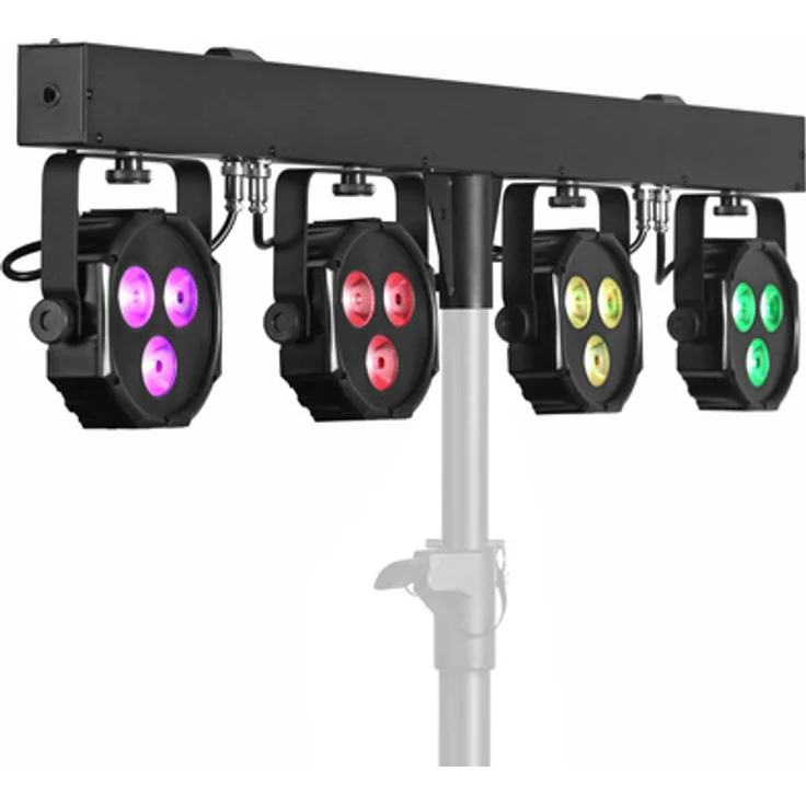 Eurolite LED KLS-402 AIR, LED Par Set mit 12 x 10 W RGB/WW, DMX-fähig, Schwarz matt