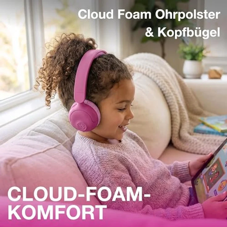 JLab Audio JBuddies Pop, 2-in-1 kabellose Kinderkopfhörer, On-Ear, volumen-sicher, pink – Bild 5