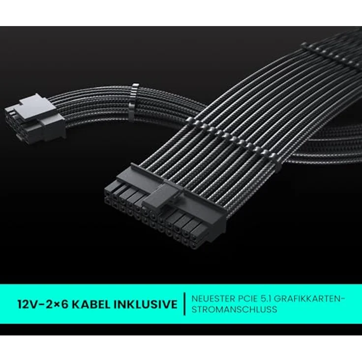 Phanteks AMP GH 750W 80 Plus Gold Netzteil, PCIe 5.1, ATX 3.1-750 Watt, schwarz – Bild 5