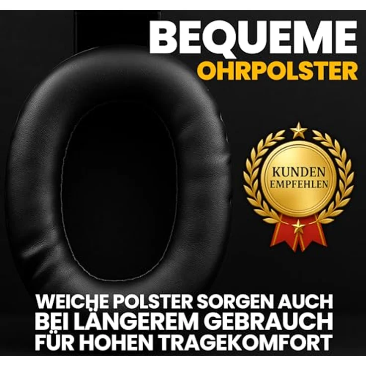 Retoo Gaming Headset, kabelgebundenes Kopf- und Mikrofon-Set für PS4, PS5, PC, Xbox, Schwarz-Rot, ergonomisches Design, hohe Klangqualität – Bild 4