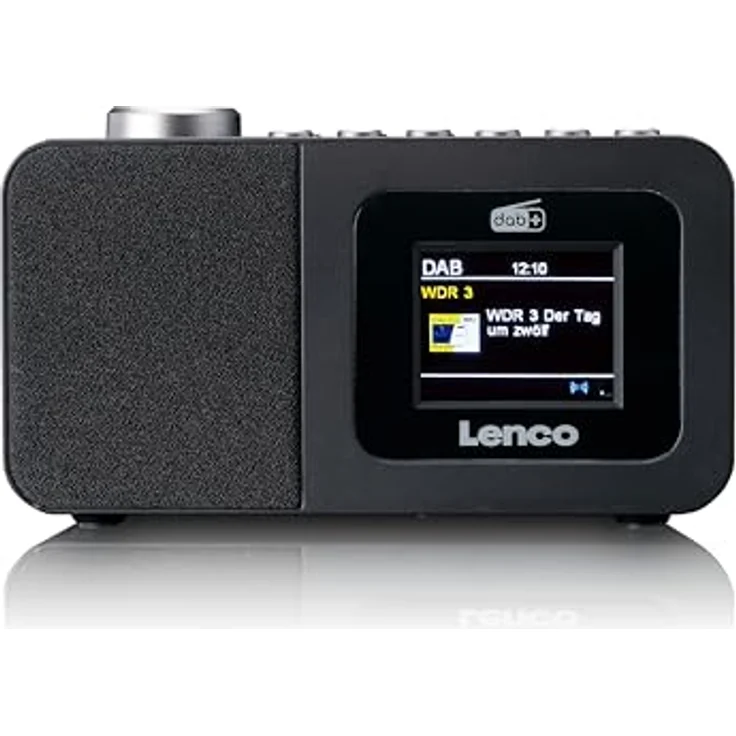 Lenco CR-625BK Radiowecker mit DAB+/FM, 2,4" Farbdisplay dimmbar, Doppelalarm, Sleeptimer, Schlummerfunktion, 30 Sender-Speicher, AUX-In, schwarz – Bild 5