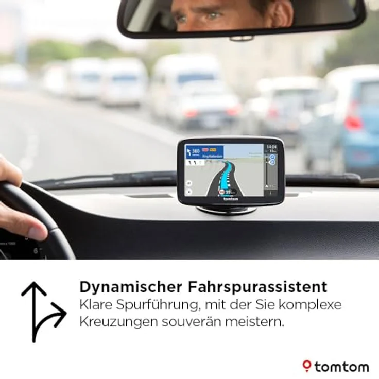 TomTom GO Advanced, 6 Zoll Pkw-Navigation mit TomTom Traffic, Weltkarten-Updates, Wi-Fi-Updates, dynamischem Fahrspurassistenten und umkehrbarer Halterung – Bild 4
