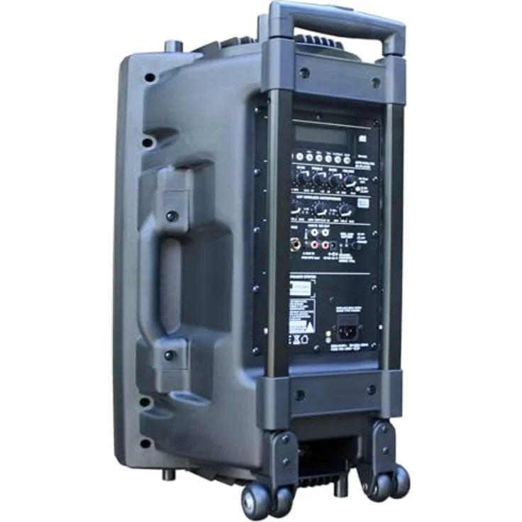 E-Lektron EL30-M 700W Mobile PA Sound Anlage Akku-MP3-USB-SD inkl. Funkmikrofone Soundsystem - EL812660, Bluetooth-Lautsprecher mit integriertem Verstärker, 2-Wege Bassreflex-Technologie, BLUETOOTH 5.0 TWS-Empfänger, FM-Radio, inkl. 2 Funkmikrofone, stabiles ABS-Kunststoffgehäuse - Schwarz – Bild 4