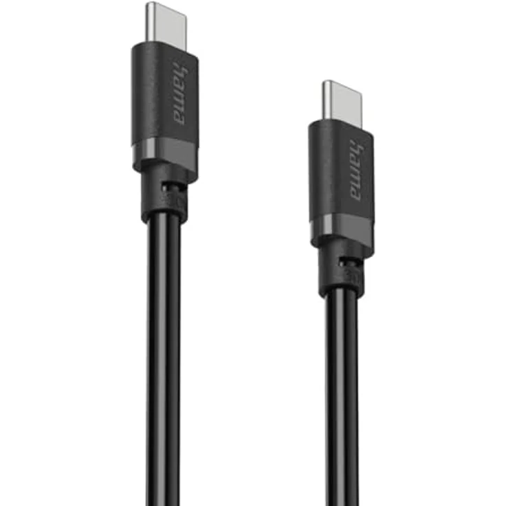 Hama USB-C auf USB-C Kabel, 3 m, 60 W, Schwarz – Bild 3