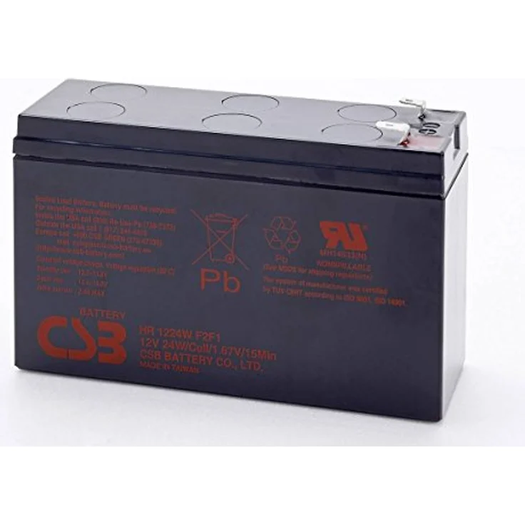 CSB Battery HR 1224W, Bleiakku 12V 5.8Ah AGM, hoher Entladestrom, Flachstecker 6.35mm, kompakte Größe (151 x 98 x 51mm) – Bild 2