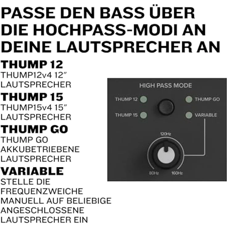 Mackie Thump18Sv4, 18" Professioneller Aktiv-Subwoofer mit 1.400 W, 132 dB SPL und 25 Hz Tiefbass, schwarz – Bild 5