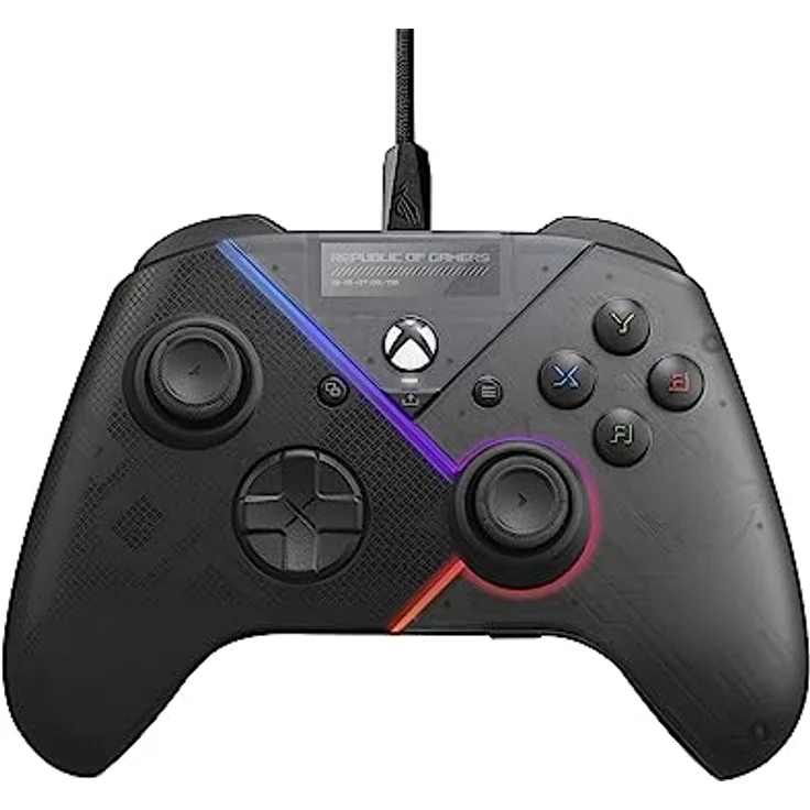 ASUS ROG Raikiri Pro PC Controller (OLED Display, einstellbare Trigger und Joystick, Aura RGB Beleuchtung, ESS DAC, 3,5-mm Kopfhörerbuchse, Stummschalttaste, USB-C, 2,4 GHz, Bluetooth) – Bild 1