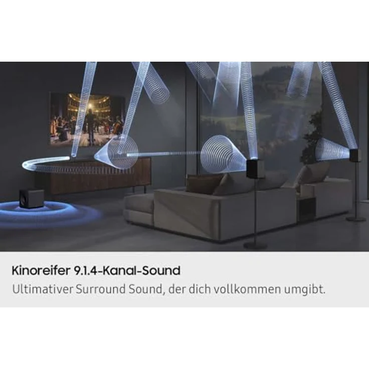 Samsung Q-series HW-Q935GF, 9.1.4-Kanal Soundbar mit Subwoofer & Rücklautsprechern, kabelloses Dolby Atmos, SpaceFit Sound Pro, Active Voice Amplifier Pro – Bild 7