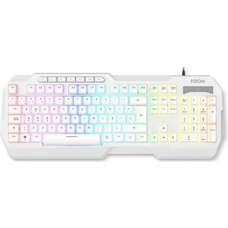Krom Kenta, Kabelgebundene Gaming-Tastatur mit RGB-LED, QWERTY-Layout, Weiß, inkl. Maus und Mauspad – Bild 3