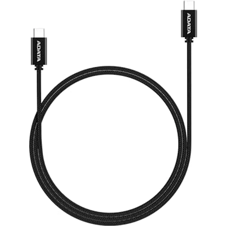 ADATA USB 2.0 Kabel, USB-C Stecker auf USB-C Stecker, schwarz, 1 Meter, bis zu 100 Watt, PD 3.0, QC 3.0 – Bild 3
