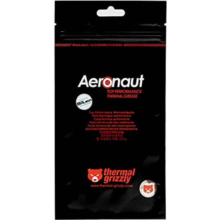 Thermal Grizzly Aeronaut Wärmeleitpaste - 1 Gramm - inkl. Spachtel - Wärmeleitfähigkeit: 8,5 W/mK - Kühlung und Stummschaltung des Kühlkörpers für alle CPU- und GPU-Kühler – Bild 2