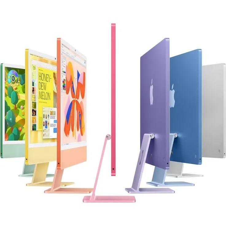 Apple iMac 24", All-in-One-PC mit M4-Chip, 16 GB RAM, 256 GB SSD, 4.5K Retina Display, Silber