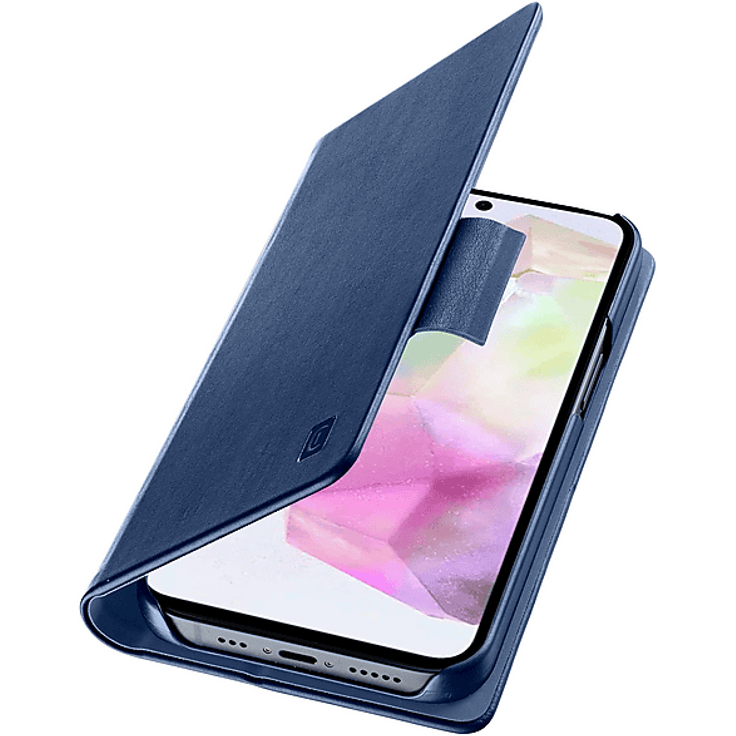 CELLULAR LINE Book Bookcover für Samsung Galaxy A36/A56, schützendes Blau mit Easy Card Remove und Magnetverschluss