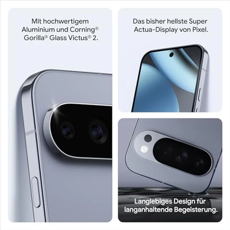 Google Pixel 10 Pro, Android-Smartphone ohne SIM-Lock, 256GB, Dreifach-Kamera, 6,3 Zoll Super Actua-Display, mehr als 24 Stunden Akkulaufzeit, moonstone – Bild 5
