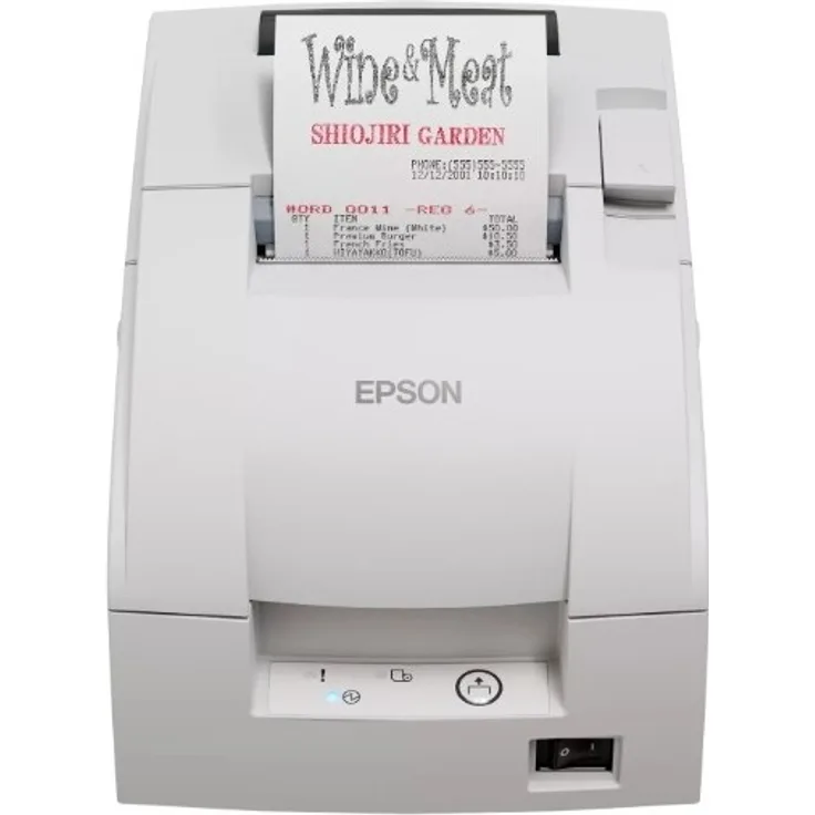 Epson TM-U220IIB POS-Nadeldrucker, 40 Spalten, RS-232, automatischer Abschneider, weiß