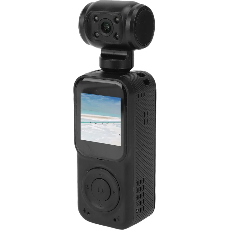 KKmoon 4K-HD-WLAN-fähige Handheld-Actionkamera, 180° drehbares Objektiv, 1,5-Zoll-Bildschirm, ideal für Motorradfahren und Outdoor-Sportarten