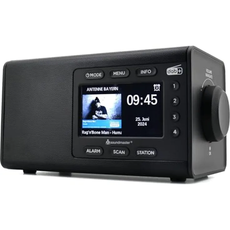 Soundmaster DAB900 Digitalradio mit DAB+ & UKW/FM, Bluetooth & Wecker, Schwarz