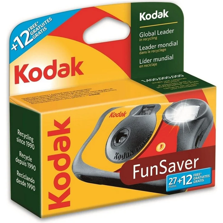 Kodak Fun Saver 27+12 ISO 800 Einwegkamera Kompaktkamera mit integriertem Blitz, blau - Preisvergleich – Bild 1