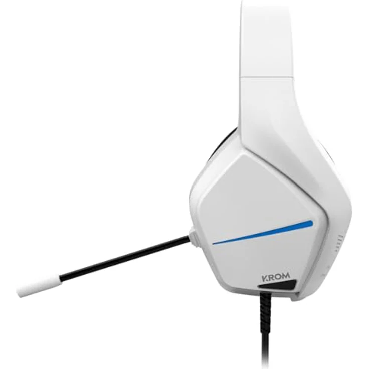 Krom Kopa Move, Kabelgebundenes Gaming Headset mit 50 mm Lautsprechern und omnidirektionalem Mikrofon, Weiss – Bild 3