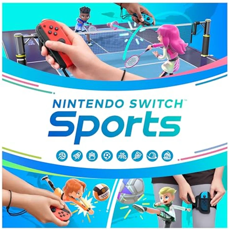 Nintendo Switch V2, Spielkonsole mit Nintendo Switch Sports Set, rot/blau, inklusive Joy-Con und 12 Monate Nintendo Switch Online Mitgliedschaft – Bild 4